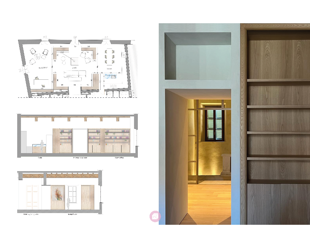 Palazzo Scalori, Mantova. Renovation of an apartment in a historical building - Bookshelf realization
	Design: Lorenzo Boffi